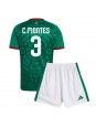 Mexiko Cesar Montes #3 Domácí dres pro děti MS 2026 Krátký Rukáv (+ trenýrky)